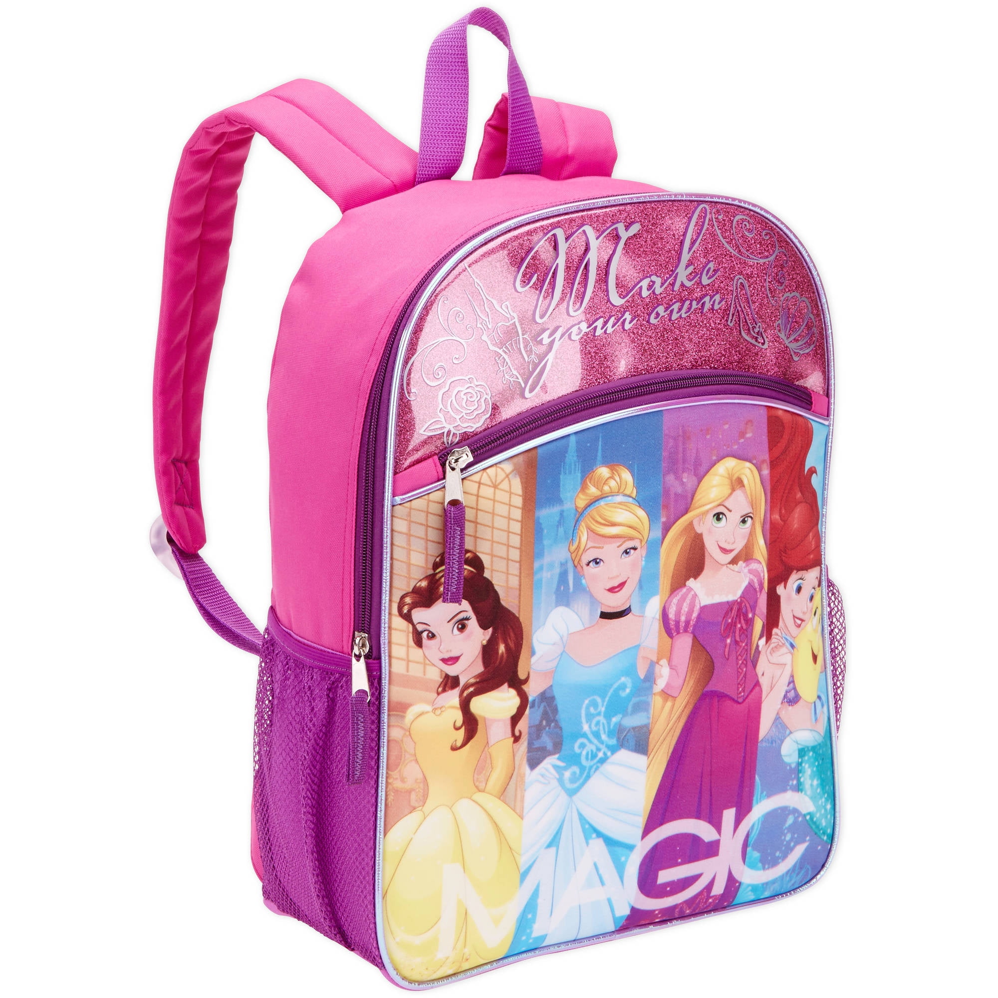 Disney Princess Girl's 16 Inch School Backpack Bag (One Size, Purple/P–