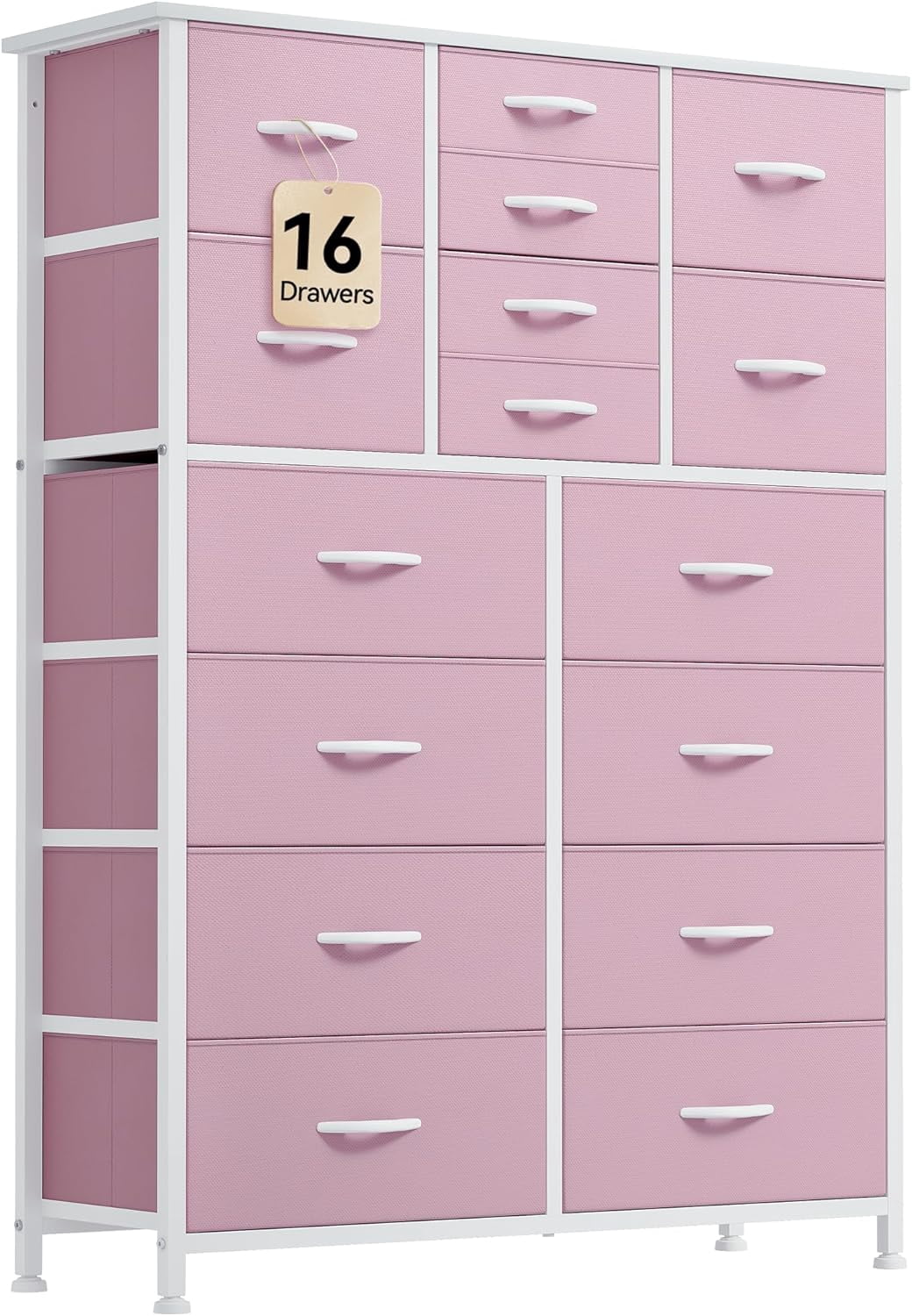 16 Drawers Dresser, Tall Dresser for Bedroom, Closet, Hallway, Storage ...