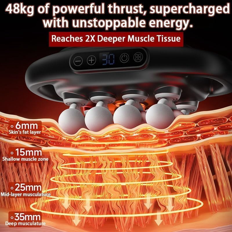 16-Drive 8-Head Massage Gun Set, New Upgrade with 3 Modes & 30 Levels for Muscle Relief