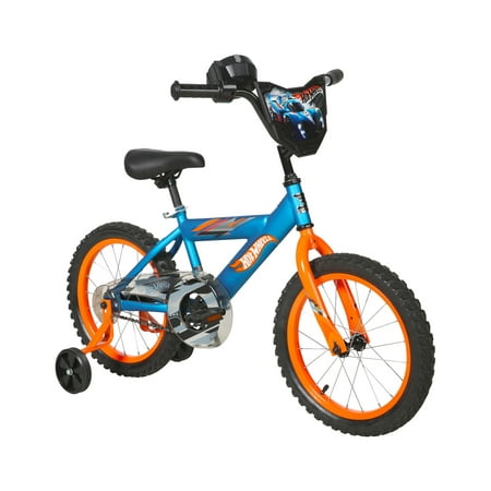 Dynacraft Hot Wheels Boys 16-Inch BMX Bike for Ages 5-7, Blue