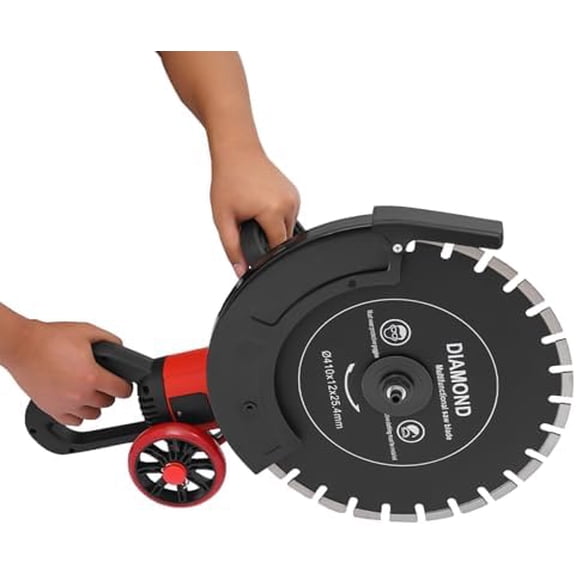 16'' Electric Concrete Saw 3000RPM Concrete Cutter with 2 Rolling Pulleys Adjustable Depth Wet Tile Saw with Diamond & Carbon Steel Blade for Cutting Rock, Brick$$Tools & Hardware Other