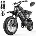 thumbnail image 1 of 16" Electric Dirt Bike Ebike for Teens, 1000W Motor 1500W Peak, 48V 17.5Ah Removable Battery, 16x3" Fat Tire, Full Suspension, UL2849 Certified, White, 1 of 9