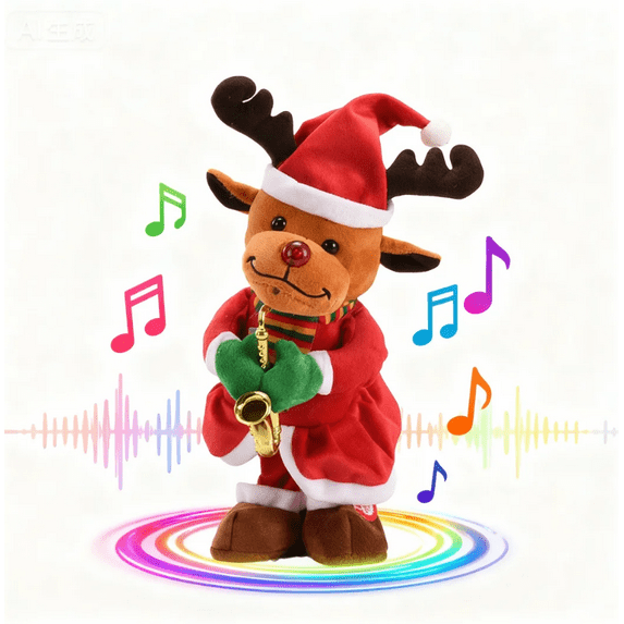 16" Electric Snowman with Singing and Dancing, Christmas Animatronics Musical Snowman, Christmas Doll for Xmas Gift, Pet Toys, Christmas Decorations, Christmas Decor, Christmas Gifts,Reindeer