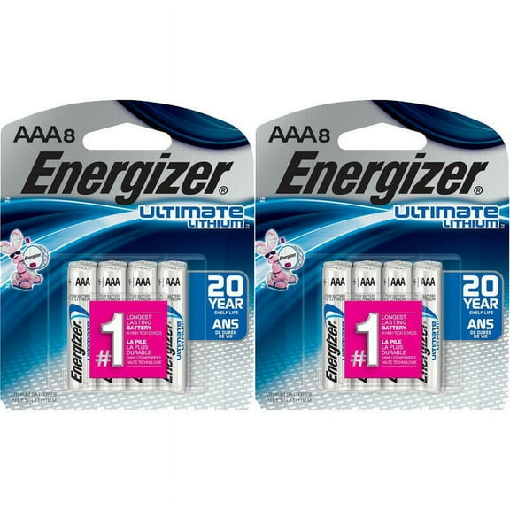 16 Energizer AAA L92BP Ultimate Lithium Batteries, Retail Packing