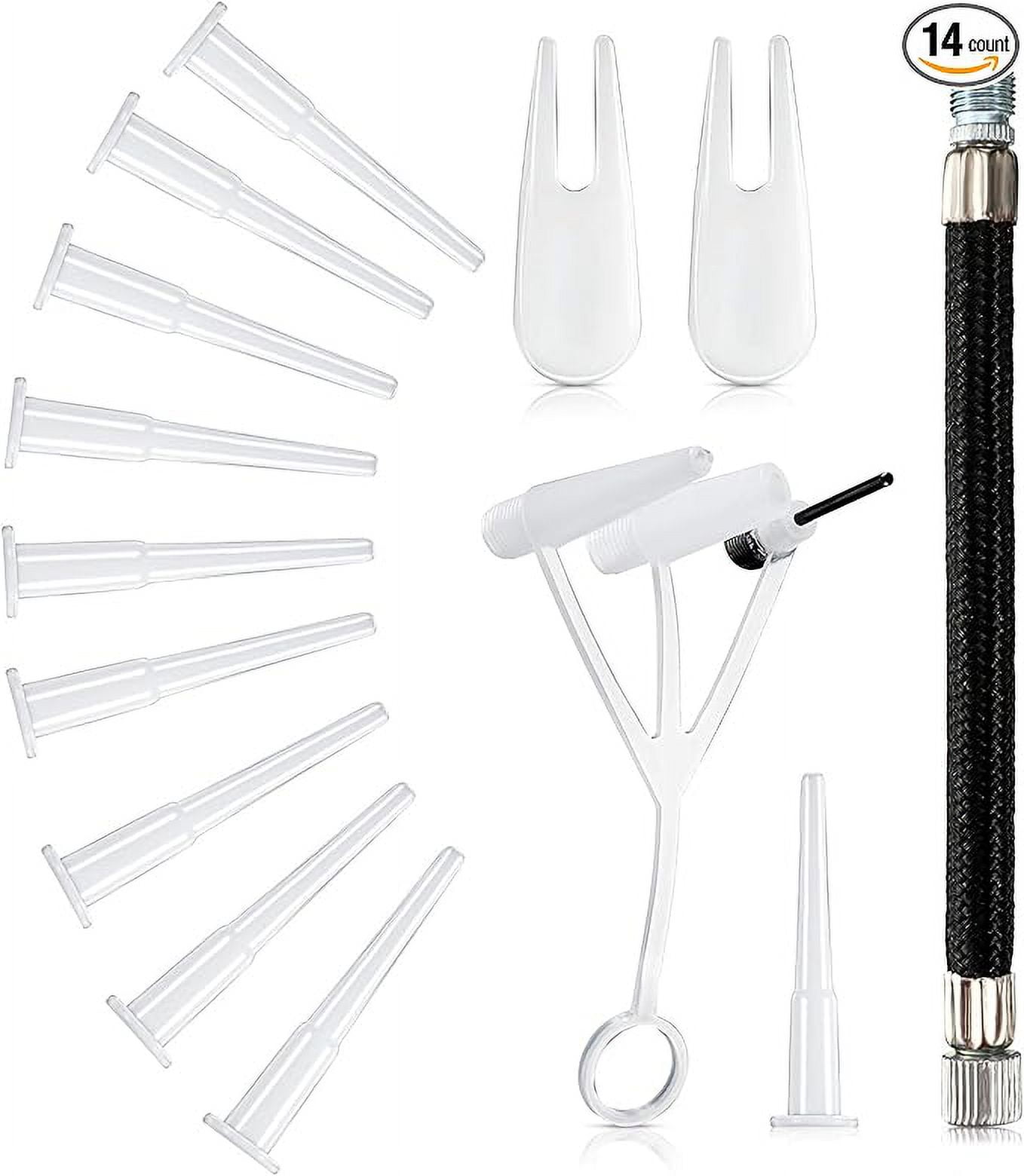 16 Exercise Ball Plug Replacement Kit with Needle, Nozzle, Extension Hose, Exercise Ball Air