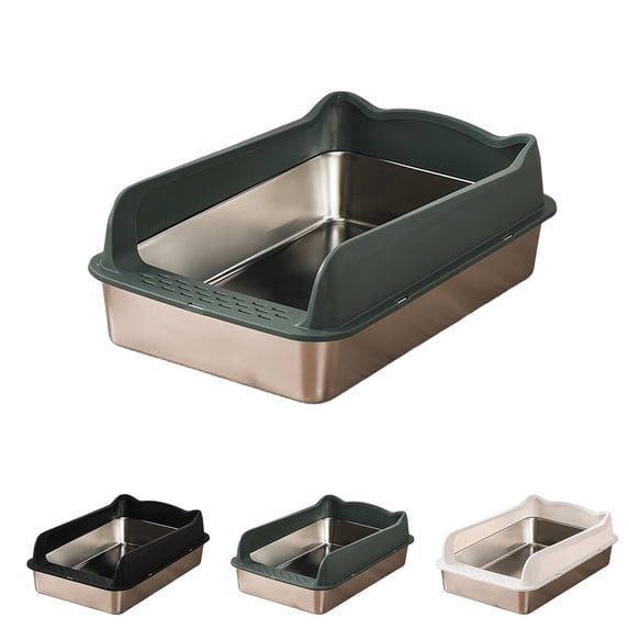 16 In Extra Largestainless Steel Litter Box,Cat Litter Box,Large Litter Box,Enclosed Litter Box,Metal Litter Box For Big And Multi Cats,Non-Sticky, Anti-Leakage, Easy To Clean