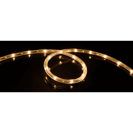 16 FT LED Rope Light Warm White, Connectable, Waterproof, Indoor/Outdoor Use, Backyards, 360° Directional Shine, Decoration, Party, Landscape, Weddings, Christmas Décor, RV