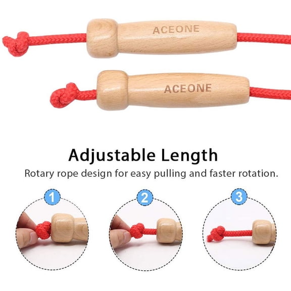 16 FT Long Jump Rope for Kids, Adjustable Double Dutch Skipping Rope with Wooden Handle, Multiplayer Team Jumping Rope for Outdoor Fun, School Sport, Party Game, Birthday Gift