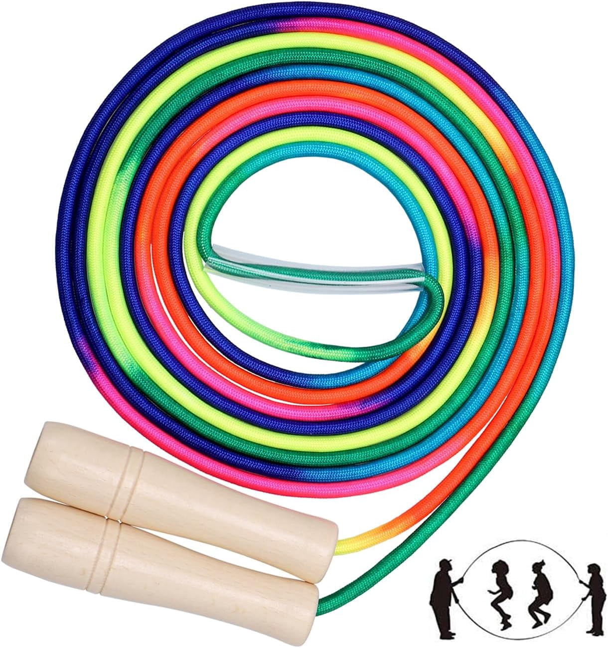 16 FT Long Skipping Rope Kids, Adjustable Double Dutch Jump Rope ...