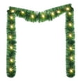 thumbnail image 1 of 16 FT Pre-Lit Christmas Garland Decorations, LED Lighted Artificial Pine Garlands, Christmas Garland for Indoor Outdoor Door Home Stairs Holiday Decor, Multi-Colored, 1 of 6