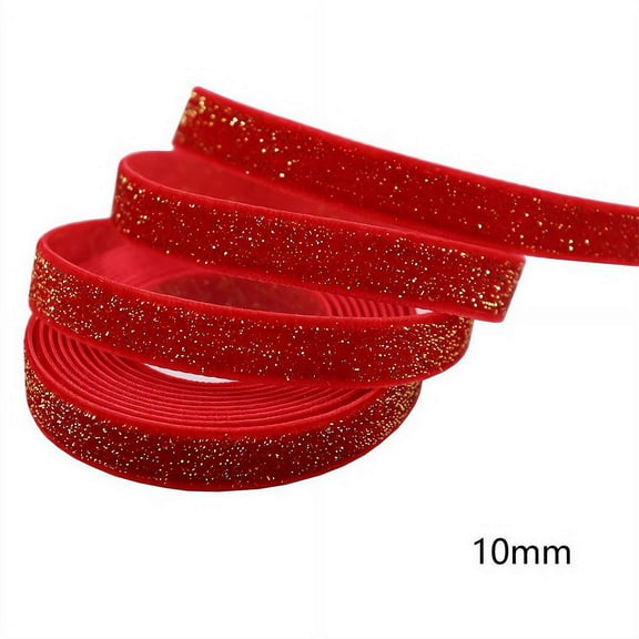 16 FT Vintage Red Velvet Ribbon for Tree Home Decor Wreath Craft Ornaments Gift Wrapping