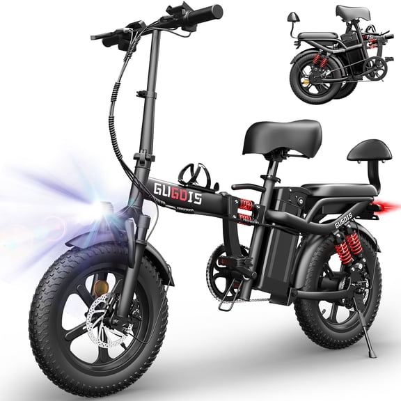 16" Fat Tire Electric Bicycle for Adults, 1000W Peak Motor, 48V 20AH, Up to 30-60 Miles & 30MPH for City & Outdoor Riding