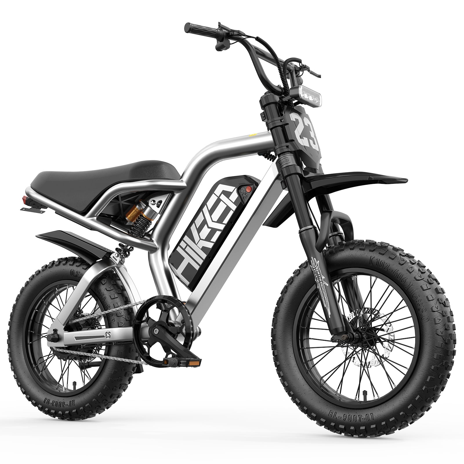 Peak 750W Motor Electric Moutain Bike, 16" Fat Tire Electric Bike for Teenagers, 48V 15Ah Battery, UL2849