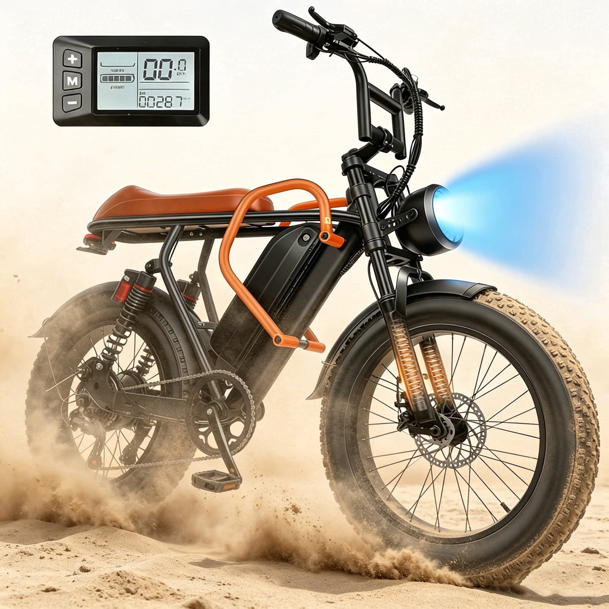 Electric Mountain Bicycles,750W Peak 1500W Motor,30MPH 60 Miles,720Wh Removable Battery,20 X 4.0 Fat Tire Ebikes for Adults,7 Speed,UL2849