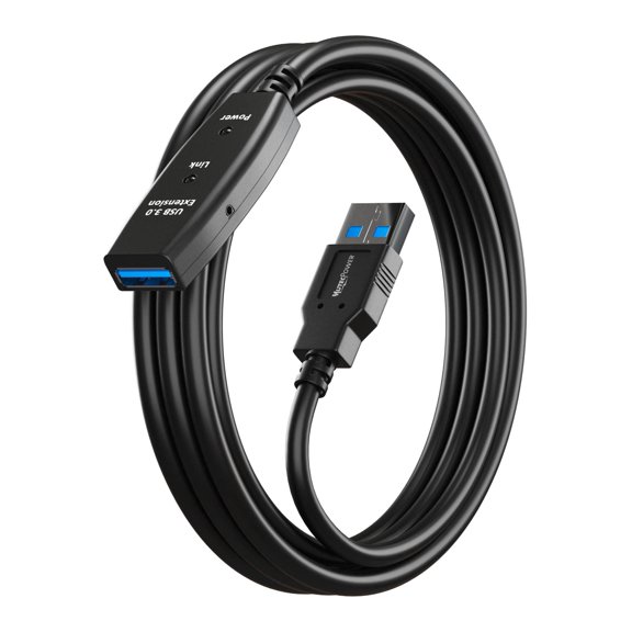 16 Feet Active USB Extension Cable 3.0 Male to Female with A Extension chipset Signal Booster - Active Extension/Repeater Cord 5 Meters / 16 Feet