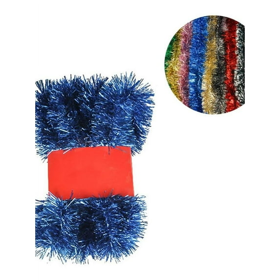 16 Feet Christmas Foil Tinsel Garland Decoration, for Holiday Tree Walll Rail Home Office Event