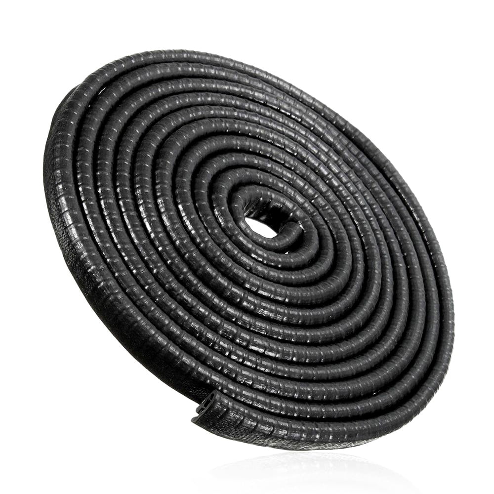 16 Feet Long U Shape Auto Rubber Weather Draft Seal Strip 0.27 Inch