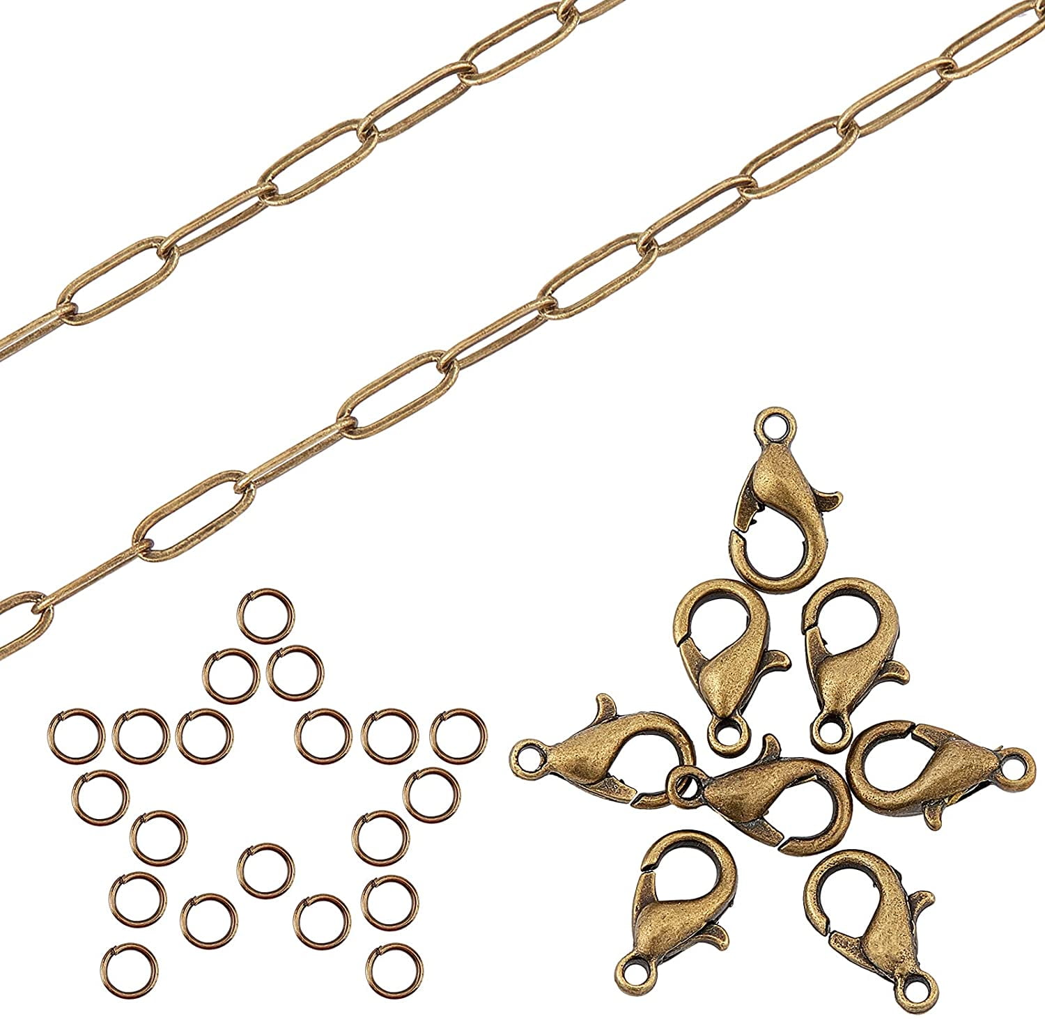 NUOLUX 100pcs Necklace Pendant Links Buckles DIY Pendant Clasps Jewelry Necklace  Making Supplies 