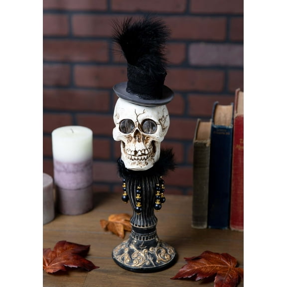 16" Female Skeleton Bust with LED Eyes