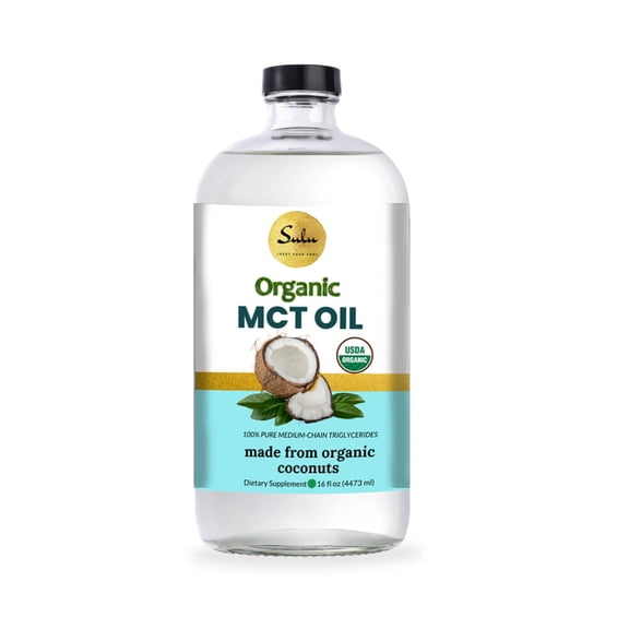 16 Fl oz- 100% Pure Kosher USDA Organic MCT Coconut Fractionated oil
