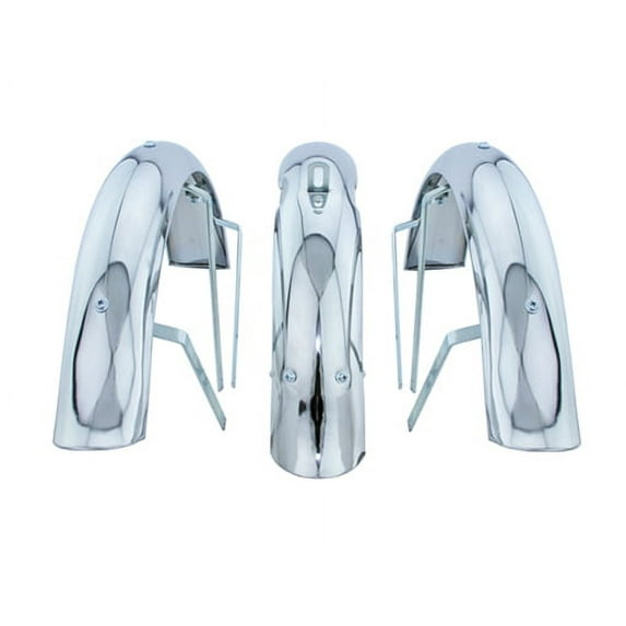 16" Flared Stander Hollow Trike Conversion Kit Fender Set Chrome.