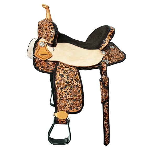 16 Flex Tree Western Horse Saddle American Leather Barrel Trail Hilason