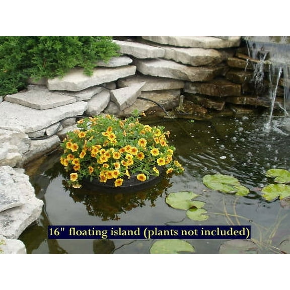 M.A.N. Floating Island 16" UV & Water Resistant Polyethylene Foam Pond Planter