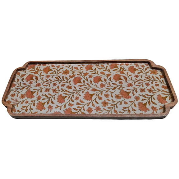 16" Floral Rectangle Tray by Celebrate It