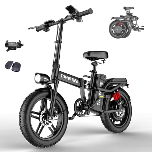 16" Folding Electric Bike for Adult, Peak 1000W Max 25MPH 70 Miles Electric Bicycle, 48V 20Ah Removable Battery, E-Bike for Adults Teens, Full Suspension