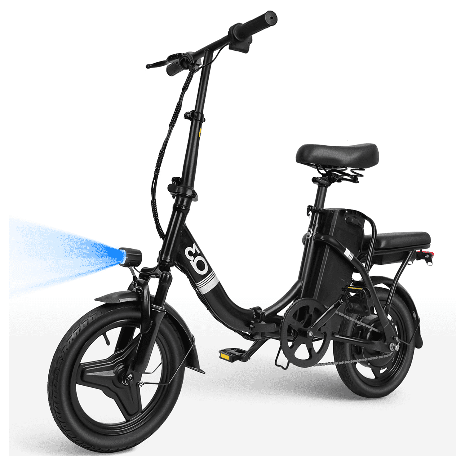 14" Folding Electric Bike, Ebike, Electric Bike 500W 48V 10Ah Built-in Battery 20MPH, 20+Miles,Multi-Shock Absorption, 3 Riding Modes, Commuting, UL2849 Certified