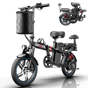 GugoIs 750W Peak Electric Bike, 16" Electric Commuter Bike, Low-Step with LCD, 48V 15Ah Removable Battery, One-Piece Tire Folding Ebike for Adults, off-road, UL2849