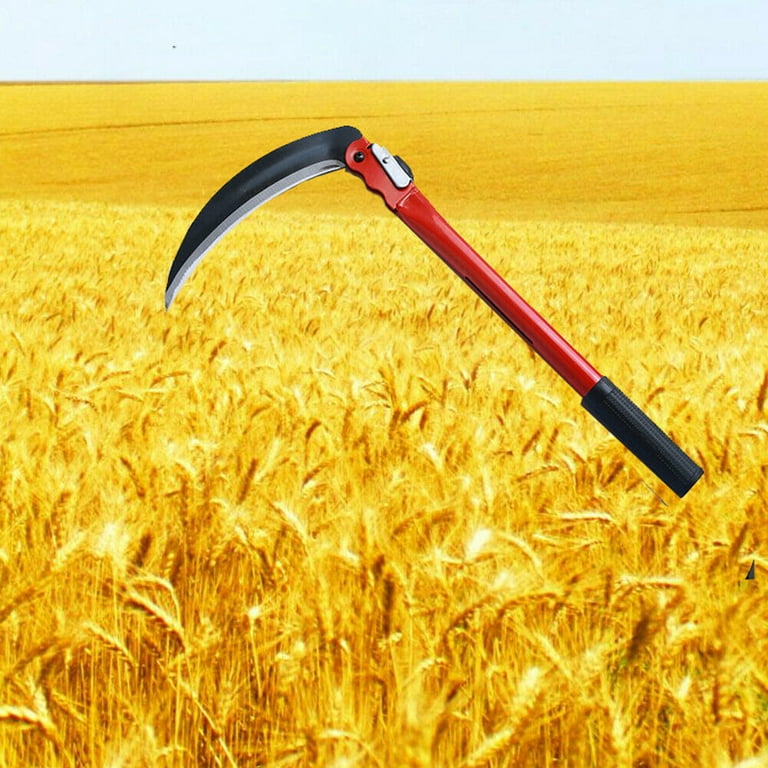16 Folding Sickle Scythe Steel Mowing Knife Sharp Crops Weed Grass Cutting Tool
