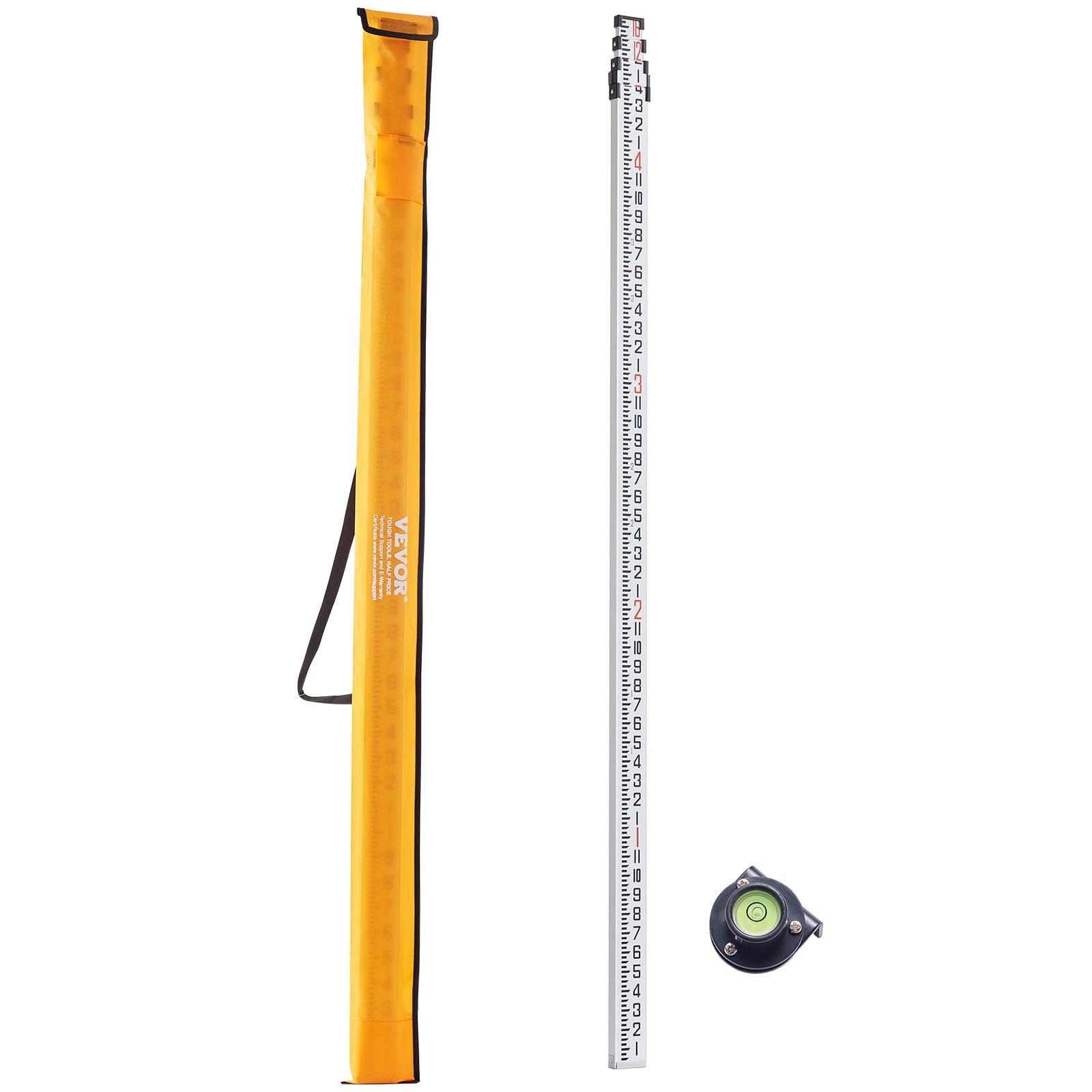 16 Foot Aluminum Grade Rod 4 Section Telescopic Measuring Rod 16 foot aluminum grade rod 4 section telescopic measuring rod