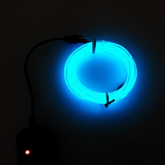 16-Foot EL Wire Neon Rope Light USB Powered Flexible LED Decor - Cuttable Multi Scene Application Party(Light Blue)