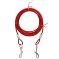 thumbnail image 1 of 16 Foot Red - Dog Tie-Out Cable Steel Wire Pet Runner Cord Chain Leash up to 150 Pound, 1 of 4