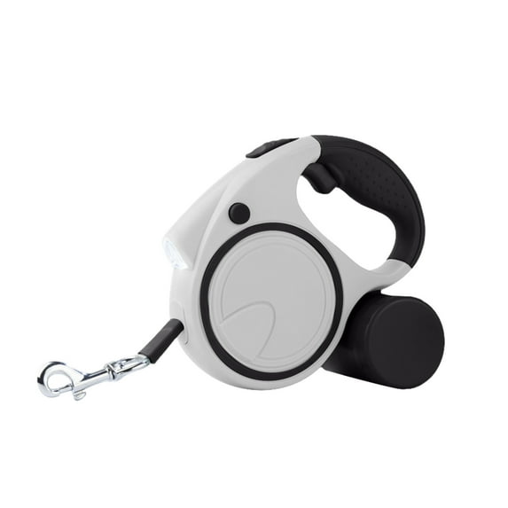 Picture of erfcxs 16 Foot Retractable Dog Leash with Built In Light and Waste Bag ...