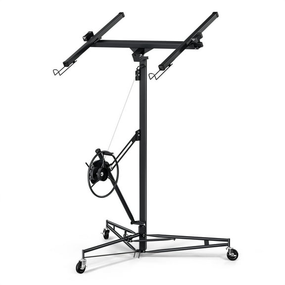 16 Ft Drywall Lift,Drywall Rolling Lifter Panel,150LBS Heavy Duty Sheetrock Lift Drywall Lift,Drywall Lift Panel Hoist Jack With 360° Adjustable Telescopic Arm & 3 Lockable Wheels