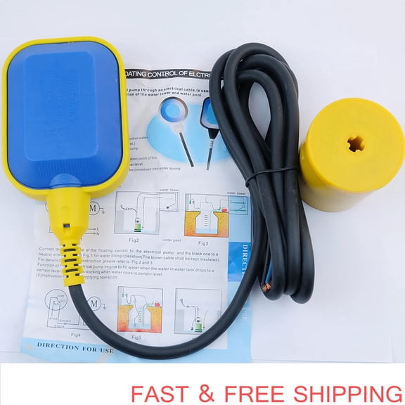 16 Ft Float Switch Sensor Water Sump Pump Contractor NO/NC Controller Pump Switch