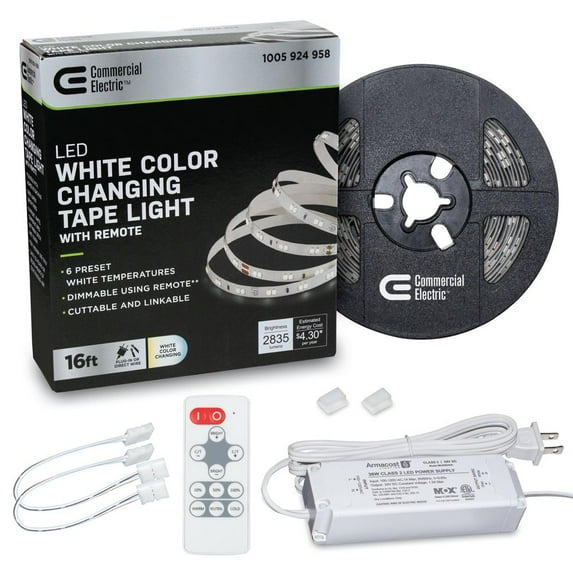 16 Ft. LED Tunable White Tape Light Kit- Under Cabinet Light