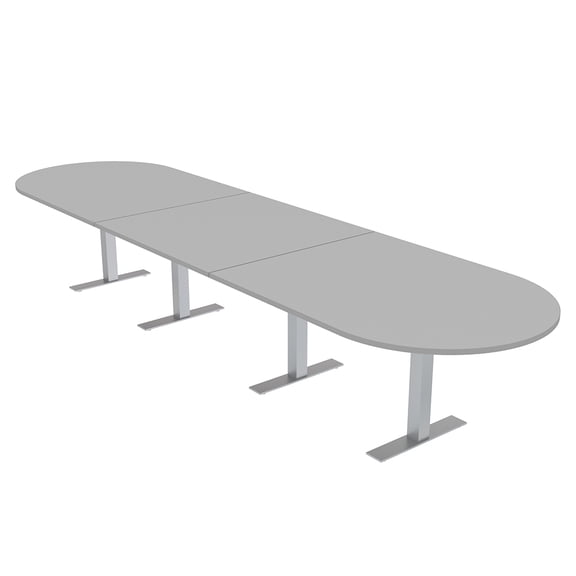 16 Ft Modular Racetrack Conference Table Metal T Bases Power And Data