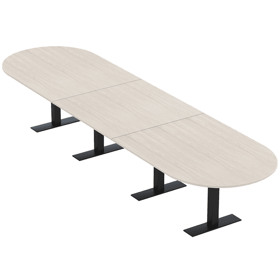 16 Ft Modular Racetrack Conference Table Metal T Bases Power And Data