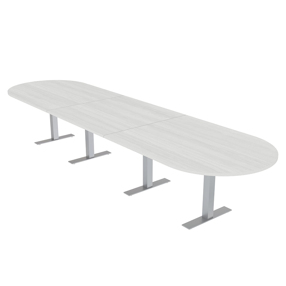 16 Ft Modular Racetrack Conference Table Metal T Bases Power And Data ...