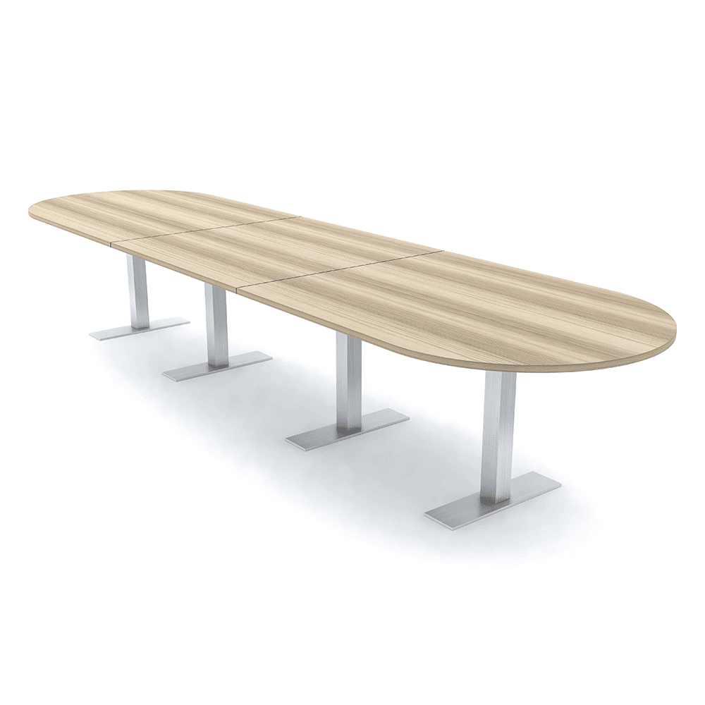 16 Ft Modular Racetrack Conference Table Metal T Bases Power And Data ...