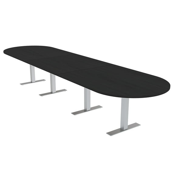 16 Ft Modular Racetrack Conference Table Metal T Bases Power And Data