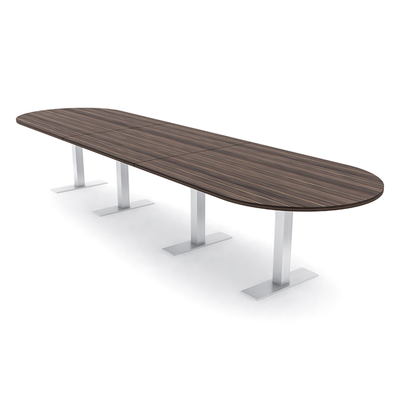 16 Ft Modular Racetrack Conference Table Metal T Bases Power And Data