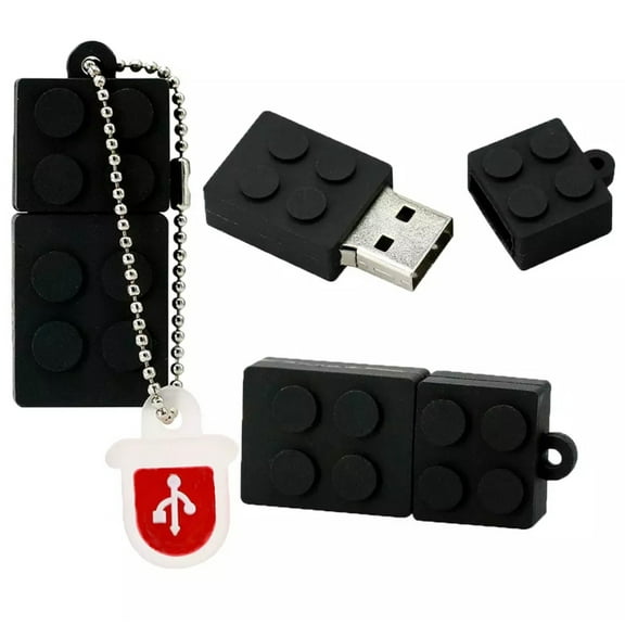 16 GB USB Drives - Building Blocks USB Drive - Construction Bricks Pen Drive (16 GB, Black)