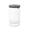 16 Gal. (60L) Laundry Hamper White with Dark Grey Plastic Lid