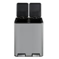 thumbnail image 1 of 16 Gallon (2x30L) Dual Kithcen Trash Can, Rectangular Hands-Free Dual Compartment Recycling Kitchen Step Trash Can with Soft-Close Lid, Built in Filter for Odor Control, 1 of 6