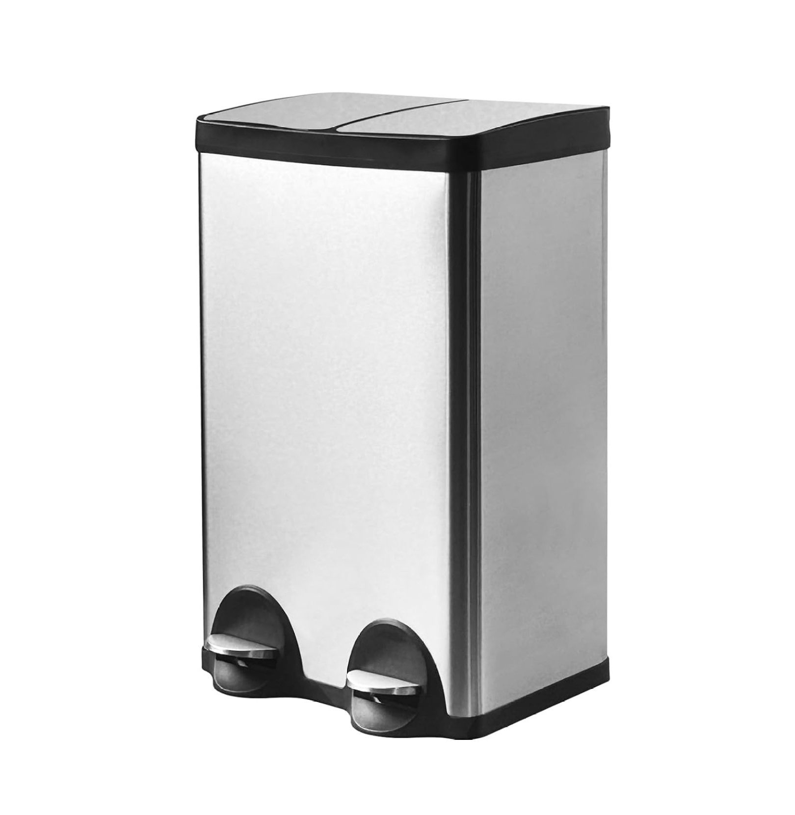 16 Gallon Dual Trash Can,60 Liter Dual Garbage and Recycling Can with