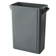 thumbnail image 1 of 16 Gallon Gray Slim Tall Plastic Industrial Trash Can for Kitchen and Restaurant, 1 of 6